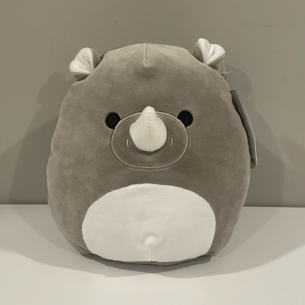 Squishmallow Irving Rhino 8" NWT Gray Safari Jungle Zoo